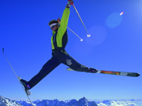 Winterurlaub in Bayern: Skiakrobat 