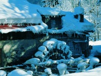 Bayern Winterurlaub: Mühle im Winter 